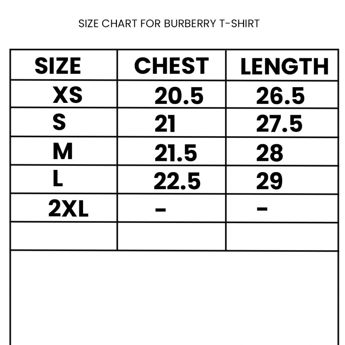 Burberry shirt size store chart